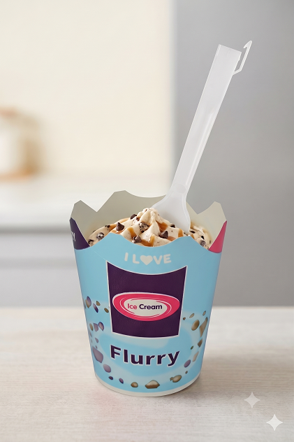 Komplet Flurry II – kubek + mieszadło - 1000 szt - niebieski bez SUP