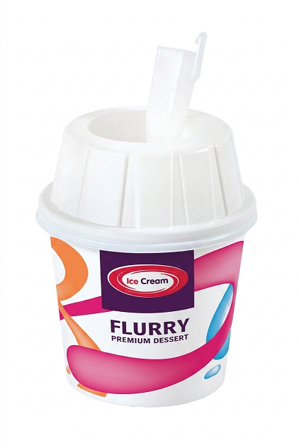 Komplet Flurry I – kubek + wieczko + mieszadło - 1000 szt - kolorowy